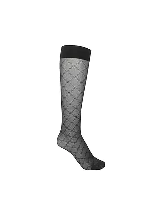 WOLFORD | Kniestrümpfe SHEER PATTERN 30 DEN fairly light | schwarz